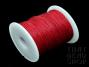 1mm Rich Red Waxed Cotton Cord Roll - 100 Yards
